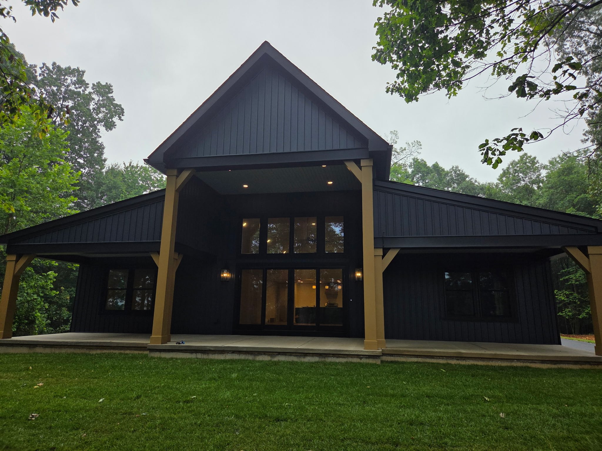 black pvc trim on custom home