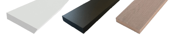 window surrounds trim options - white pvc - black pvc - acre