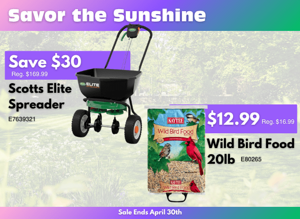 GR Mitchell Sales - Scotts Elite Spreader & Wild Bird Food