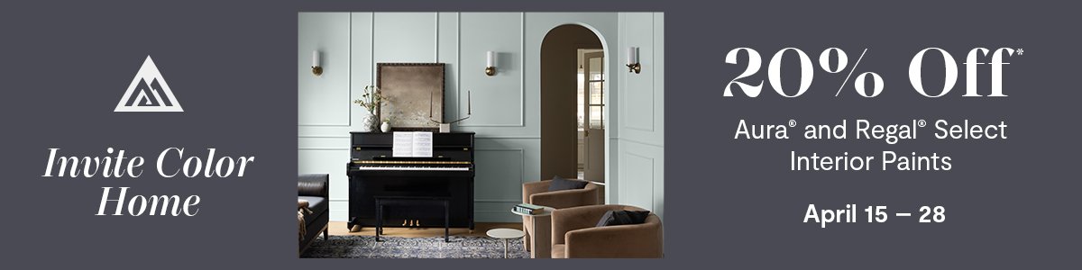 20% Off Benjamin Moore Paint - AuraINT RegalSelectINT