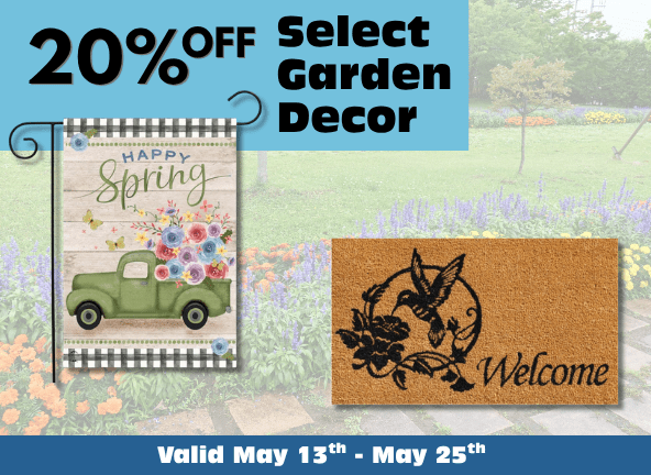 Memorial Day Sales - 20% off garden decor