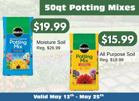 Memorial Day Sale on 50qt potting mixes