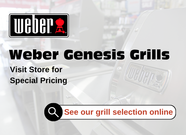 Visit us in-store at GR Mitchell for special pricing on select Weber Genesis grills